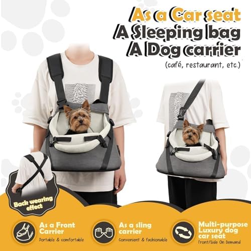 WOYYHO Luxurious Dog Booster Car Seat for Tiny Dogs up to 7 lbs - Image 5