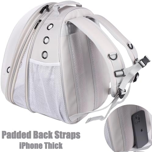 Front Expandable Cat Backpack, Fit up to 20 lbs, Space Capsule Bubble Window Pet Carrier Backpack for Large Fat Cat and Small Puppy - Image 5
