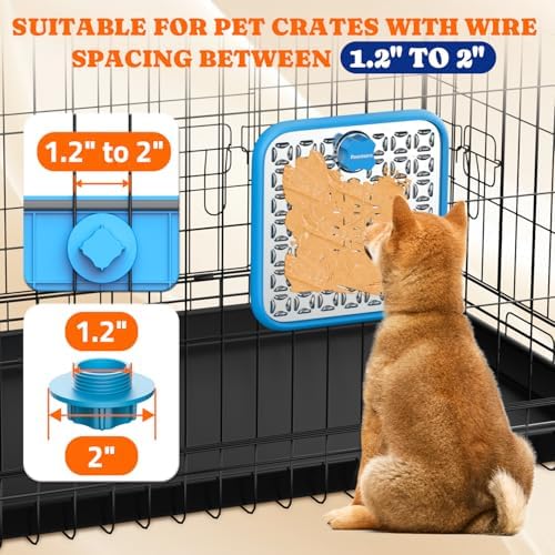 Pawtners Stainless Steel Large Lick Mat for Dogs, 2 Pack, Blue - Image 4
