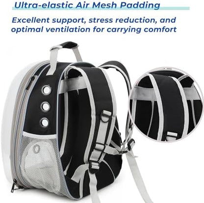 Lollimeow Cat Carrier Backpack, Expandable Bubble Pet Carrier for Cats and Small Dogs, Airline Approved Travel Backpack for Hiking, Walking & Outdoor Adventures - Supports up to 14 lbs - Image 5