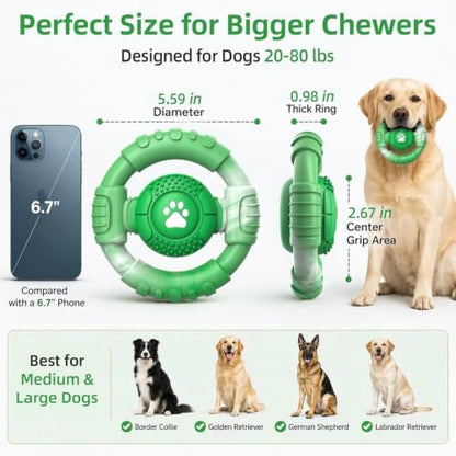 Pamlulu Tough Dog Toys for Aggressive Chewers, Indestructible Dog Toy for Large Dogs, Nylon Chew Toys for Medium Large Breed, Interactive Dog Toys to Keep Them Busy, Dog Birthday - Image 3