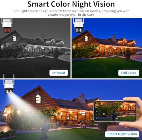 VSTARCAM Outdoor Waterproof PT Network Camera, 1080P Wired Cameras for Home Secuirty Camera with Bluetooth Connection, Color Night Vision, Motion Detection & Tracking,Light & Siren Alarm, SD/Cloud 03 - Image 3