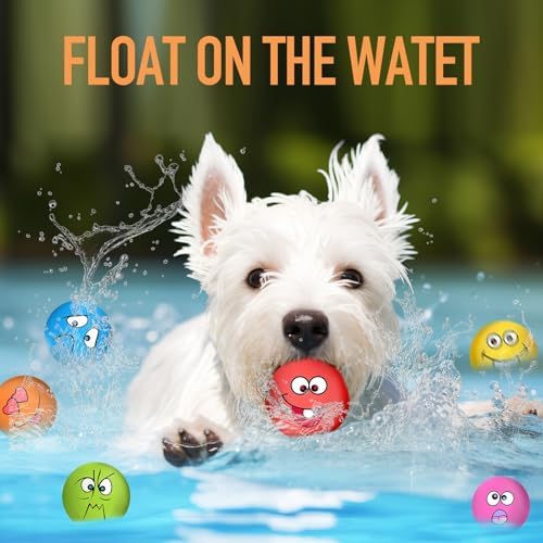 Squeaky Dog Toys Funny Face Chewing Latex Rubber Soft Fetch Play Interactive Dog Squeaky Balls for Puppy Small Medium Pet Dog (12PCS) - Image 4