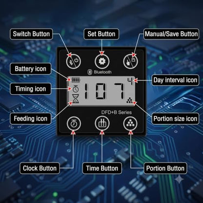 Automatic Fish Feeder: 500ml Bluetooth App Timer - Image 3