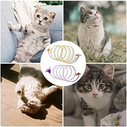 2pcs, Folded Cat Tunnel Spring, 10in Large Portable Cat Toy Spiral Tunnel - Image 7
