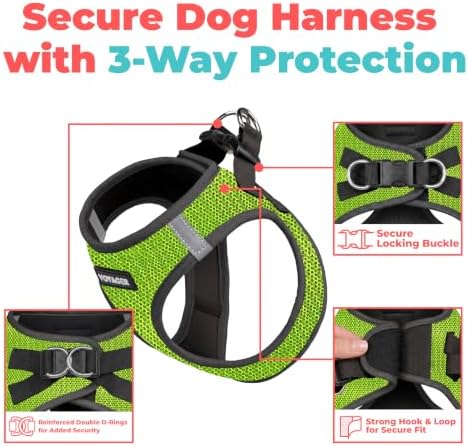 Voyager Step-in Air Dog Vest Harness - Lime Green 2-Tone, Medium - Image 2