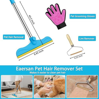 Carpet Rake for Pet Hair Removal Tool, 3 Pcs Dog Cat Hair Remover - Image 3