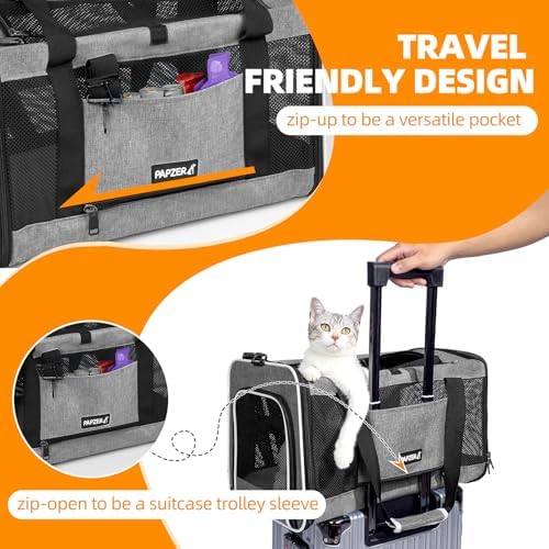 Cat Carrier Soft-Sided Travel Bag for Medium to Large Cat Over 15lbs - Image 4