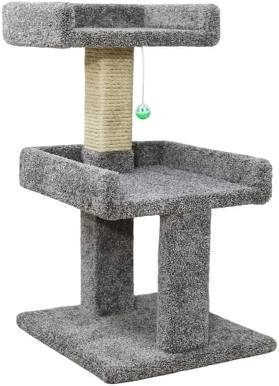 Old World Charm Perch for Large Cats 40" W x 24" D x 30" H Spacious and Comfortable Perch for Large Cats with Soft Cushions and Scratching Posts