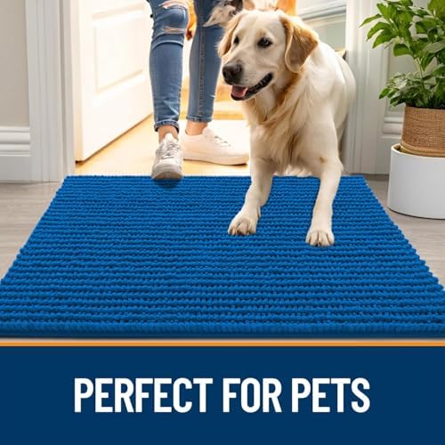 OLANLY Dog Door Mat for Muddy Paws 24x16, Extra Absorbent Chenille Mud Mat - Image 6