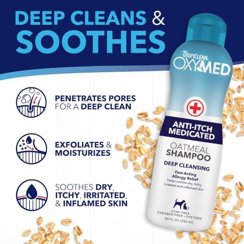 TropiClean OxyMed Medicated Dog Shampoo and Conditioner Set, 2 Pack - Image 3