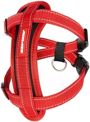 EzyDog Chest Plate No Pull Dog Harness, Escape Proof - Large, Red by EzyDog