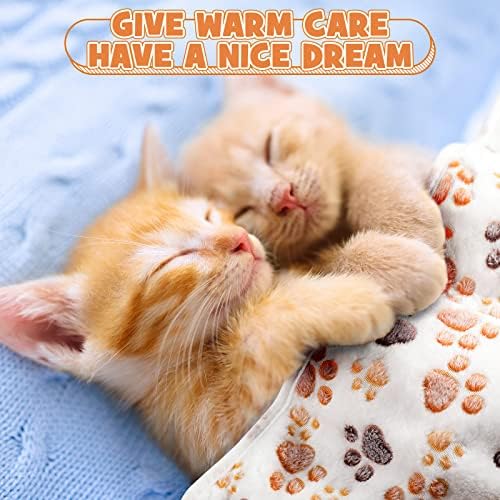 Tegeme 12 Pcs Puppy Blanket for Cat, 23 x 16 Inch, White - Image 5