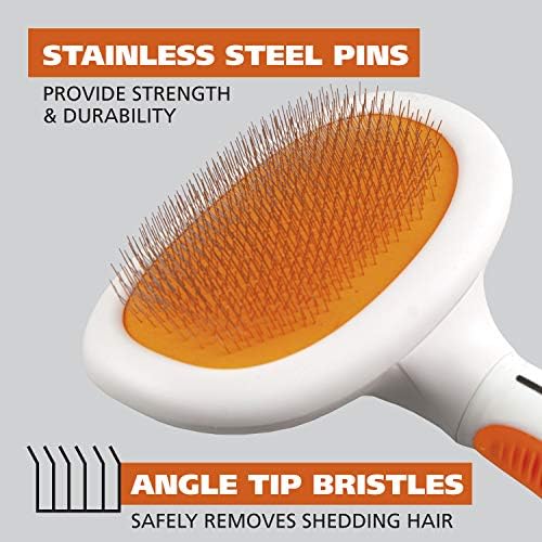 WAHL Premium Large Pet Slicker Brush with Ergronomic Rubber Grips for Comfortable Brushing of Dogs and Cats - Model 858407 - Image 3