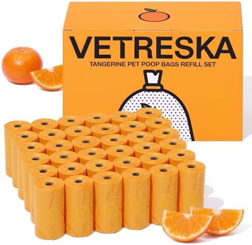 VETRESKA Citrus Scented Dog Poop Bags, 540 Counts, Leak Proof by VETRESKA
