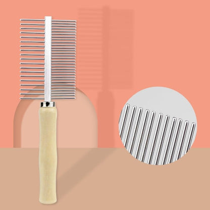 Professional Metal Dog Grooming Comb | 3 PCS Wooden Handled Pet Comb for Dogs and Cats | Removes Tangles, Dematting, Detangling | Great for Matted Hair - Image 6