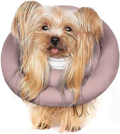 Comfortable Adjustable Soft Dog Cone Alternative - Elizabethan Donut Collar for Small Dogs & Cats Recovery - Different Sizes for Medium & Small Dogs by GAGABODY
