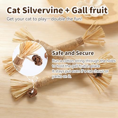 Cat Toys for Indoor Cats, Purple, 3 Pcs Silvervine Sticks & 1 Pc Rope - Image 4