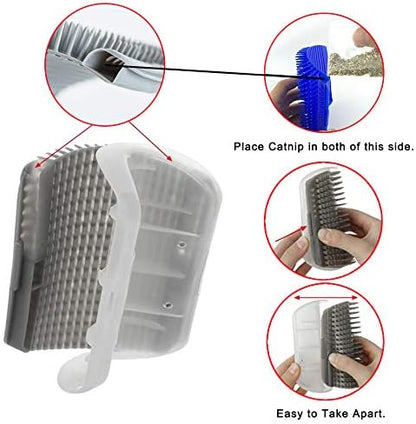 Dbuy 3 Pack Cat Grooming Set - Self Groomer Massage Combs with Catnip, Mitts Brush Gloves for Short and Long Fur, Hair Remover Tool - Image 4
