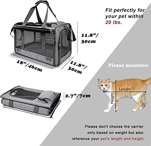 GAPZER Pet Carrier for Large Cats up to 20lbs Soft-Sided Privacy Protection - Image 2