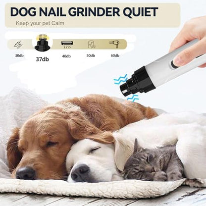 Silent Pet Nail Grinder for Dogs & Cats, 3 Grinding Heads - Image 3
