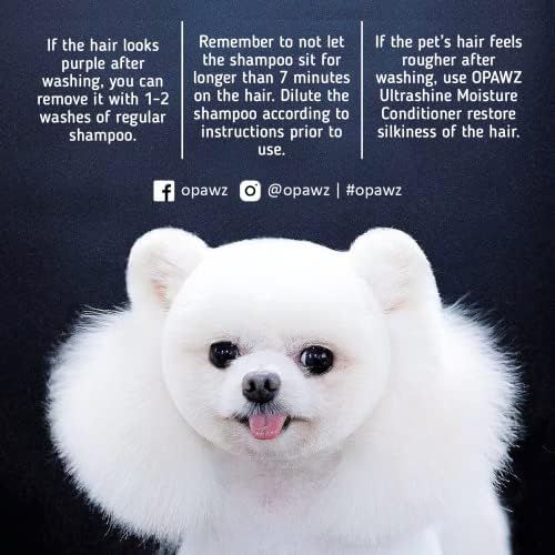 OPAWZ 05 Whitening Purple Shampoo for Dog and Cat, Safely Remove Yellow Stains, with No Bleach, Peroxide and Sulfate, Professional Groomers Recommended Product, 16.9 oz - Image 4