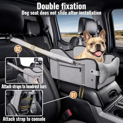 MAXFUT Center Console Dog Car Seat for Small Dogs,Fit for Full Size Truck - Image 5