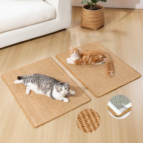 Conlun 2-Pack Cat Scratching Pads, 23.6x31.5in Sisal Wall & Couch Protector by Conlun