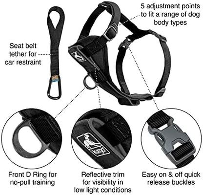 Kurgo Tru-Fit Smart Harness, Black, Extra Large - Image 2