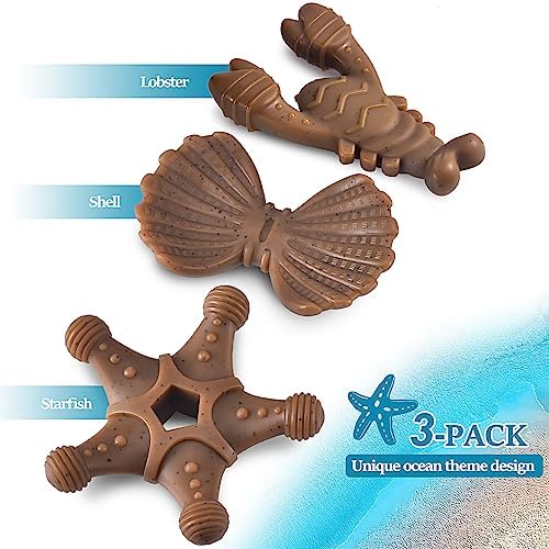 NEZIN Dog Toys for Aggressive Chewers, Indestructible Toys for Large Dogs, Dog Chew for Large Medium Small Breed, 3 Pack Super Chewer with Tough Nylon, Gift for Dogs - Image 6
