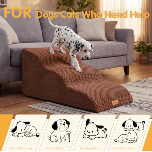 Topmart High Density Extended Foam Dog Ramp&Steps 3 Tiers,15.7" High - Image 5