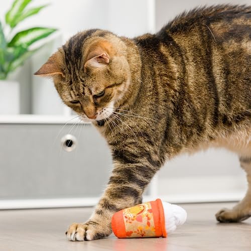 Huxley & Kent Plush Cat Toy - Fall Interactive Catnip Toy for Cats & Kittens - Soft with Crinkle & Catnip - Fun Indoor Play - Meowww Spice Latte - Image 4