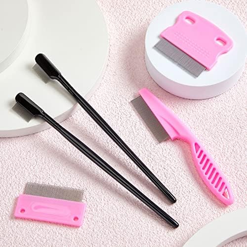 Boao 5 Pcs Dog Eye Comb Tear Stain Remover Grooming, Pink, Black - Image 5