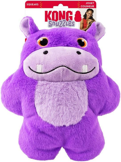 KONG Snuzzles Dog Toy X-Large – Plush Squeaky Dog Toy for Large Breeds – Ultra-Soft, Crinkle Sounds, Durable Interactive Dog Chew Toy for Medium & Large Dogs (Hippo/Gorilla Combo)
