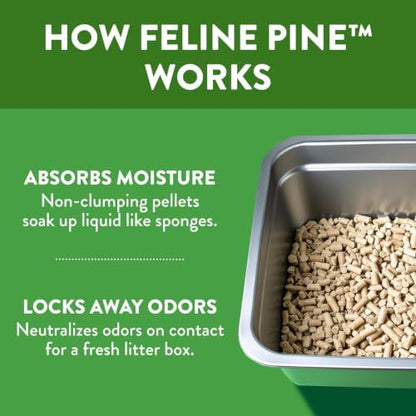 Feline Pine Platinum Non-Clumping Cat Litter 17lb - Image 3