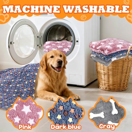 3 Pcs Dog Blanket Super Soft Pet Puppy Blankets Calming Dog Blankets for Small, Medium Large Dogs Warm Sleep Mat Washable Dog Blanket for Puppy Cat (42"×30") - Image 4