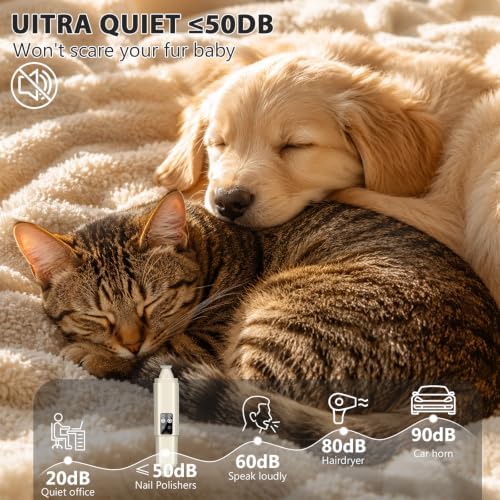 Dog Nail Grinder Quiet, 2-in-1 Paw Trimmer with Light for Dogs - Image 5