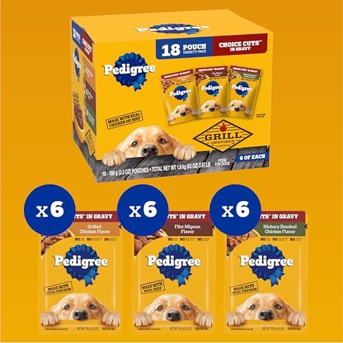 Pedigree Choice Cuts Wet Dog Food Pouch, Grill Inspired, 3.5 oz, 18 Count - Image 3
