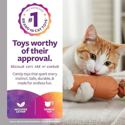 SmartyKat Kolossal Karrot Crinkle Kicker Catnip Cat Toy - Orange, Jumbo - Image 2