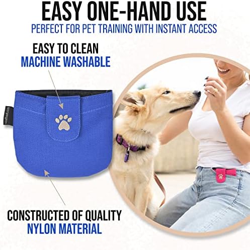 Dog Treat Pouch, Blue Pocket Sized Training Reward Pouch - Lightweight Dog Treat Holder with Magnetic Flap for Stability, Perfect Dog Accessories, Made of Durable Nylon, Machine Washable - Image 3