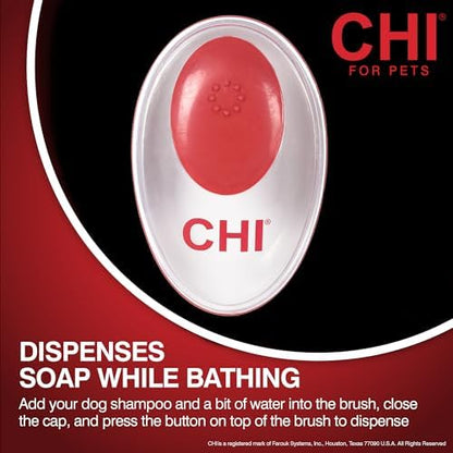 CHI Soap Dispensing Palm Brush for Dog Bathing, Grooming, Massage - Image 2