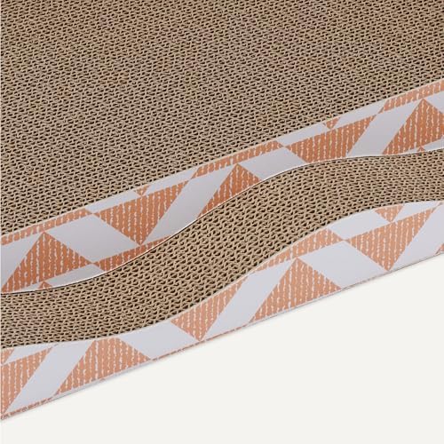 Amazon Basics Cat Scratching Post, Reversible Double-Sided Corrugated Cardboard with Catnip, Curved Wave Design, 16.5 x 8.1 x 1.6 in, 2-Pack - Image 4