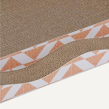 Amazon Basics Cat Scratching Post, Reversible Double-Sided Corrugated Cardboard with Catnip, Curved Wave Design, 16.5 x 8.1 x 1.6 in, 2-Pack - Image 4
