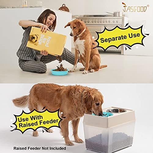 JASGOOD Slow Feeding Dog Bowl for Raised Pet Feeders Blue Maze Food Water Bowl Compatible with Elevated Diners(Blue,Fit Opening Fit Opening 7.5"-8") - Image 6