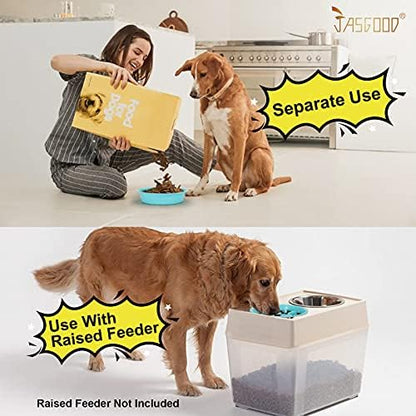 JASGOOD Slow Feeding Dog Bowl for Raised Pet Feeders Blue Maze Food Water Bowl Compatible with Elevated Diners(Blue,Fit Opening Fit Opening 7.5"-8") - Image 6