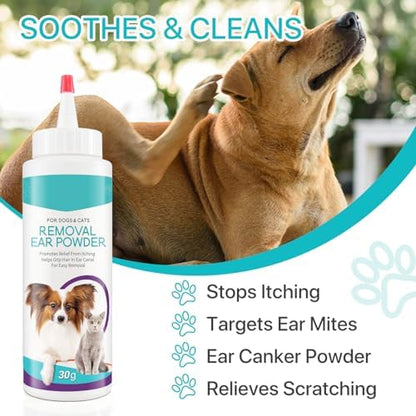 Dog Ear Powder for Hair Removal, Ear Infection Treatment for Dog & Cat,2pcs - Image 2