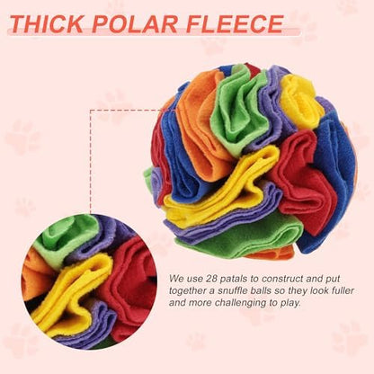 Snuffle Ball for Dogs, Interactive Dog Toys, Rainbow, Small - Image 3