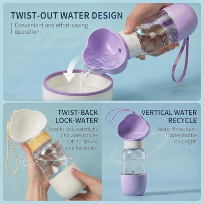 Portable Dog Water Bottle, Travel Bowls, Doggy Food Container - Image 5
