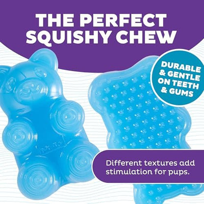 Outward Hound Gummiez Bear Dog Toy & Treat Stuffer, 4.7″ x 3″ Blue Raspberry-Scent Interactive Chew for Dogs, Promote Healthy Teeth, Gums & Mental Enrichment, Reduce Boredom & Support Dental Health - Image 3
