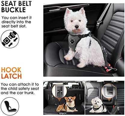 SlowTon Dog Car Seat Belt, 3 in 1 Latch Bar Attachment Dog Safety Seatbelt - Image 2